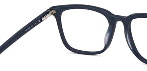 Blue Rectangle Full Rim Men Eyeglasses by Fossil-148807