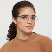 Load image into Gallery viewer, Gold Cat Eye Full Rim Women Eyeglasses by Fossil-148851