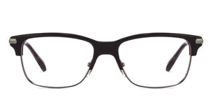 Black Rectangle Full Rim Unisex Eyeglasses by Fossil-115752