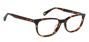 Brown Rectangle Full Rim Unisex Eyeglasses by Fossil-137206