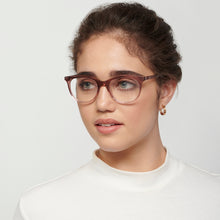 Load image into Gallery viewer, Brown Cat Eye Full Rim Women Eyeglasses by Fossil-150147