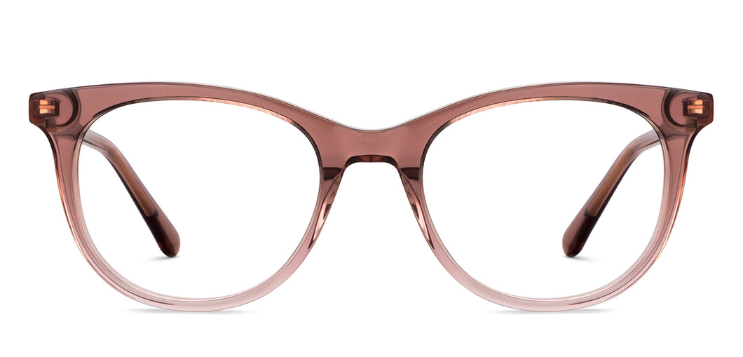 Brown Cat Eye Full Rim Women Eyeglasses by Fossil-150147