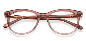 Brown Cat Eye Full Rim Women Eyeglasses by Fossil-150147