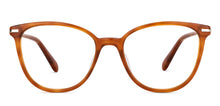 Load image into Gallery viewer, Brown Cat Eye Full Rim Women Eyeglasses by Fossil-150141