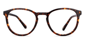 Tortoise Round Full Rim Men Eyeglasses by Fossil-150136