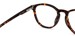 Tortoise Round Full Rim Men Eyeglasses by Fossil-150136
