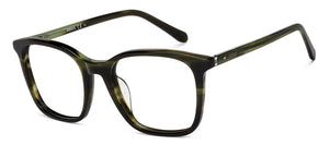 Tortoise Square Full Rim Men Eyeglasses by Fossil-206633