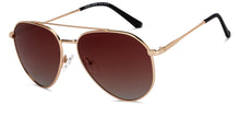 Load image into Gallery viewer, Gold Aviator Full Rim Unisex Sunglasses by Vincent Chase Polarized-200374