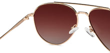 Load image into Gallery viewer, Gold Aviator Full Rim Unisex Sunglasses by Vincent Chase Polarized-200374