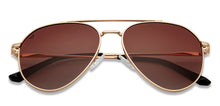 Load image into Gallery viewer, Gold Aviator Full Rim Unisex Sunglasses by Vincent Chase Polarized-200374