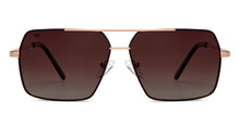 Load image into Gallery viewer, Gold Square Full Rim Unisex Sunglasses by Vincent Chase Polarized-200405