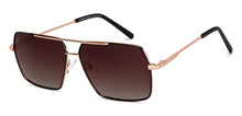 Load image into Gallery viewer, Gold Square Full Rim Unisex Sunglasses by Vincent Chase Polarized-200405