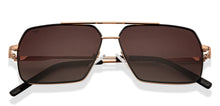 Load image into Gallery viewer, Gold Square Full Rim Unisex Sunglasses by Vincent Chase Polarized-200405