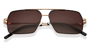 Gold Square Full Rim Unisex Sunglasses by Vincent Chase Polarized-200405