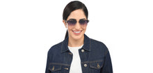 Load image into Gallery viewer, Gold Clubmaster Full Rim Unisex Sunglasses by Vincent Chase Polarized-209298
