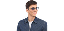 Load image into Gallery viewer, Gold Clubmaster Full Rim Unisex Sunglasses by Vincent Chase Polarized-209298