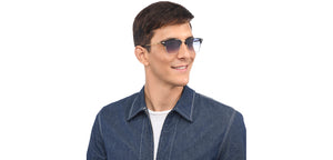 Gold Clubmaster Full Rim Unisex Sunglasses by Vincent Chase Polarized-209298