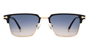 Gold Clubmaster Full Rim Unisex Sunglasses by Vincent Chase Polarized-209298