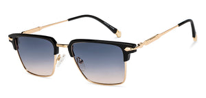 Gold Clubmaster Full Rim Unisex Sunglasses by Vincent Chase Polarized-209298