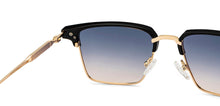 Load image into Gallery viewer, Gold Clubmaster Full Rim Unisex Sunglasses by Vincent Chase Polarized-209298
