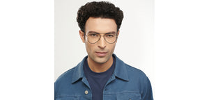 Black Aviator Full Rim Unisex Eyeglasses by John Jacobs-201392