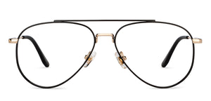 Black Aviator Full Rim Unisex Eyeglasses by John Jacobs-201392