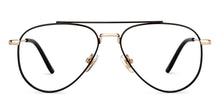 Load image into Gallery viewer, Black Aviator Full Rim Unisex Eyeglasses by John Jacobs-201394