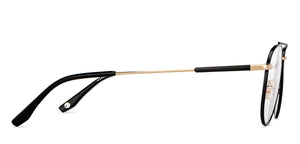Black Aviator Full Rim Unisex Eyeglasses by John Jacobs-201394