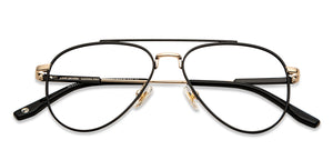 Black Aviator Full Rim Unisex Eyeglasses by John Jacobs-201394