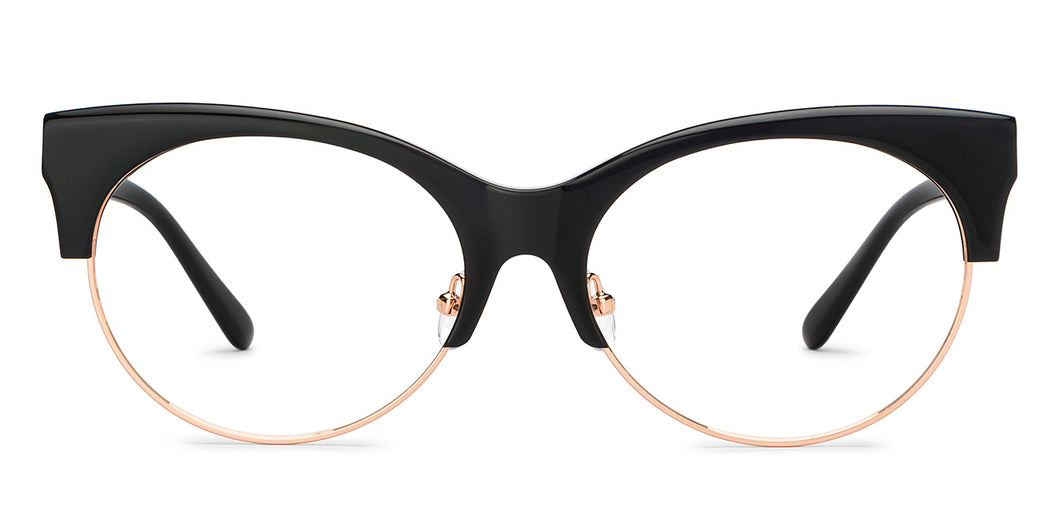 Black Cat Eye Full Rim Women Eyeglasses by John Jacobs-201662