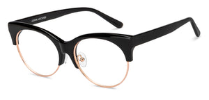 Black Cat Eye Full Rim Women Eyeglasses by John Jacobs-201662