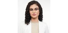 Load image into Gallery viewer, Gold Black Club Master Full Rim Unisex Eyeglasses by John Jacobs-205964