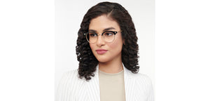 Gold Black Club Master Full Rim Unisex Eyeglasses by John Jacobs-205964
