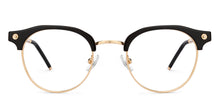 Load image into Gallery viewer, Gold Black Club Master Full Rim Unisex Eyeglasses by John Jacobs-205964