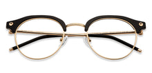 Load image into Gallery viewer, Gold Black Club Master Full Rim Unisex Eyeglasses by John Jacobs-205964