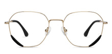 Load image into Gallery viewer, Gold Round Full Rim Unisex Eyeglasses by John Jacobs-150369