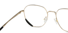 Load image into Gallery viewer, Gold Round Full Rim Unisex Eyeglasses by John Jacobs-150369