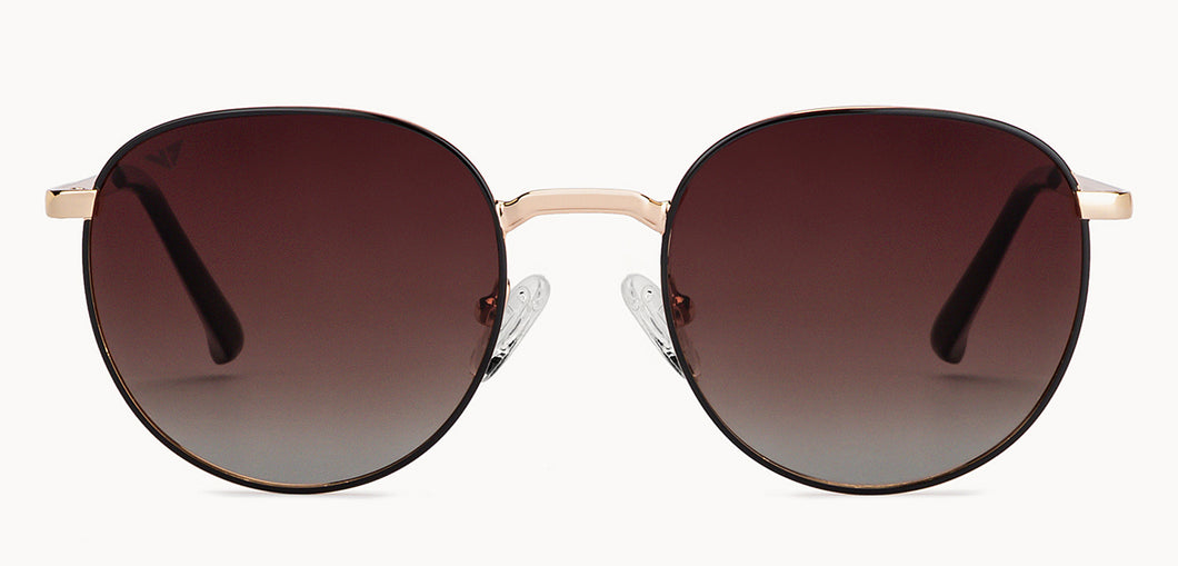Black Round Full Rim Unisex Sunglasses by Vincent Chase Polarized-200418