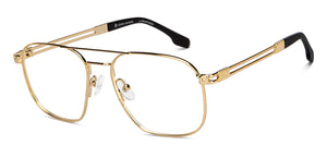 Gold Square Full Rim Unisex Eyeglasses by John Jacobs-205968