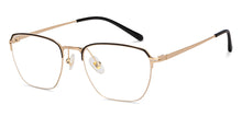 Load image into Gallery viewer, Gold Black Square Full Rim Unisex Eyeglasses by John Jacobs-205432