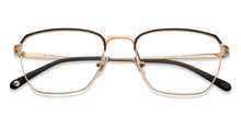 Load image into Gallery viewer, Gold Black Square Full Rim Unisex Eyeglasses by John Jacobs-205432
