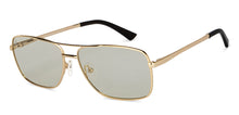 Load image into Gallery viewer, Gold Rectangle Full Rim Unisex Sunglasses by Vincent Chase Polarized-200398