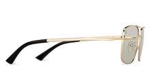 Load image into Gallery viewer, Gold Rectangle Full Rim Unisex Sunglasses by Vincent Chase Polarized-200398