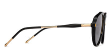 Load image into Gallery viewer, Gold Black Aviator Full Rim Unisex Sunglasses by John Jacobs-206147