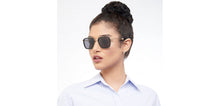 Load image into Gallery viewer, Gold Black Square Full Rim Unisex Sunglasses by John Jacobs-207045