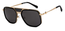 Load image into Gallery viewer, Gold Black Square Full Rim Unisex Sunglasses by John Jacobs-208137