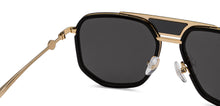 Load image into Gallery viewer, Gold Black Square Full Rim Unisex Sunglasses by John Jacobs-208137