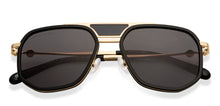 Load image into Gallery viewer, Gold Black Square Full Rim Unisex Sunglasses by John Jacobs-208137