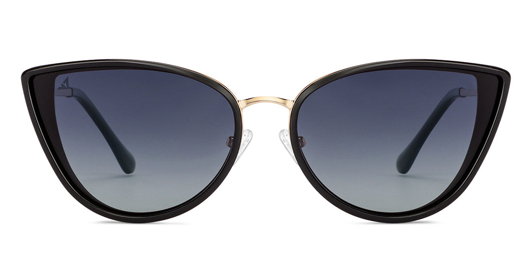 Black Cat Eye Full Rim Unisex Sunglasses by Vincent Chase Polarized-152846