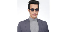 Load image into Gallery viewer, Gold Black Clubmaster Full Rim Unisex Sunglasses by John Jacobs-207043